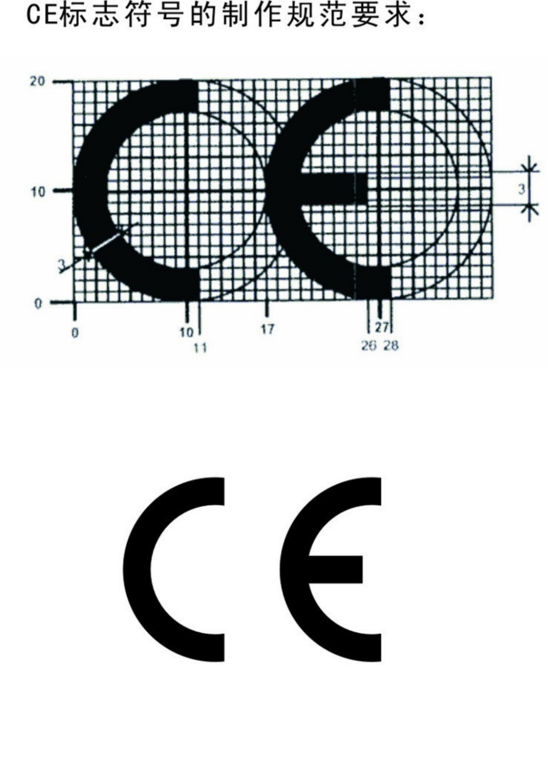 CE標志符號的制作規(guī)范要求